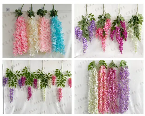 Kaip pasirinkti tarp šilko ir Pu dirbtinės Wisteria?