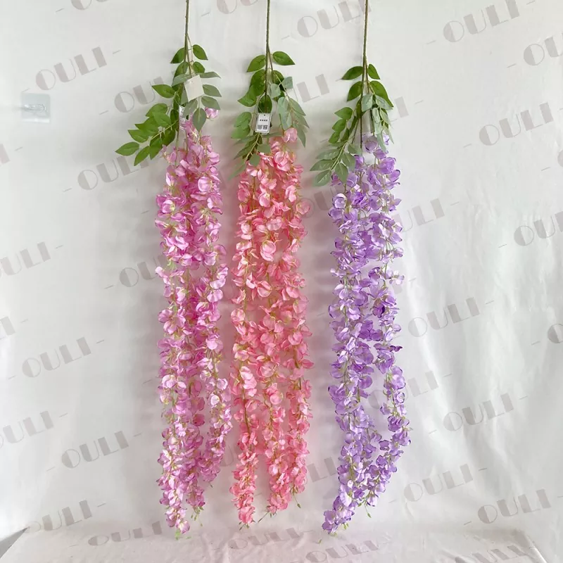 3 šakutės dirbtinės Wisteria gėlės