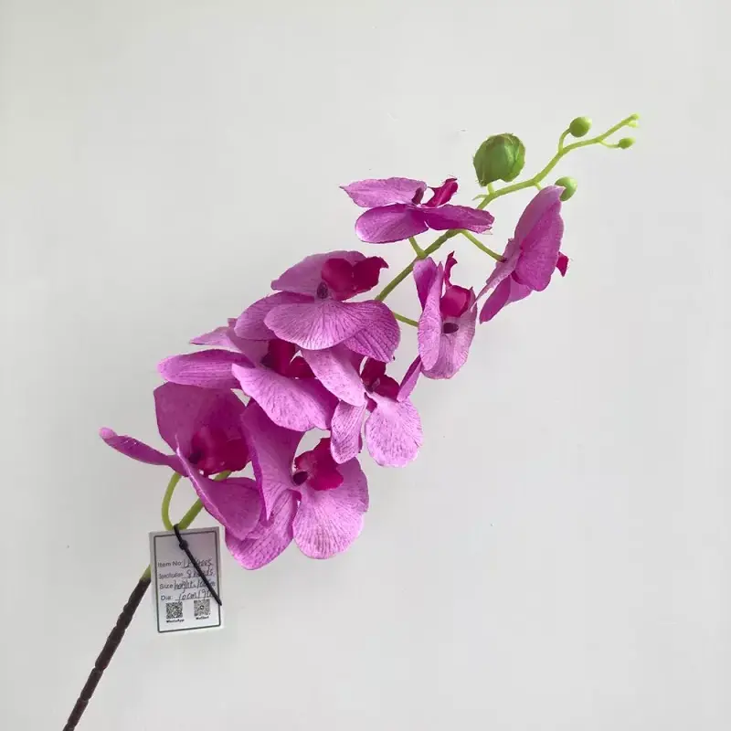 8 galvos šilko dirbtinė orchidėja